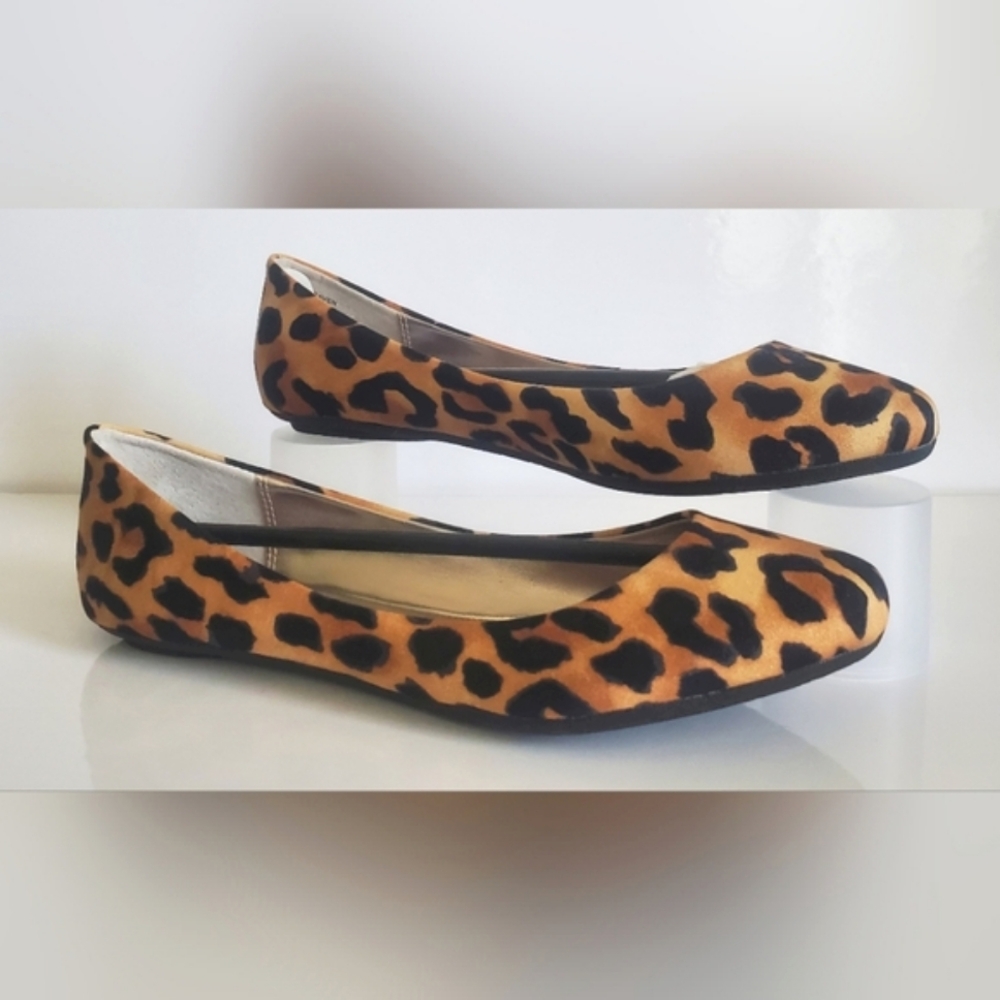 NEW Steve Madden P Heaven Leopard Print Ballerina Flats Shoes Round Toe Size 9.5